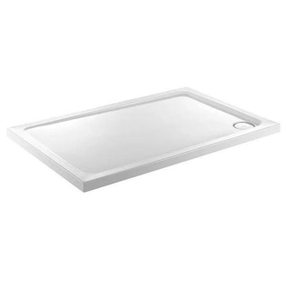 Kartell JTFusion Rectangular Anti-Slip Shower Tray with Waste - White