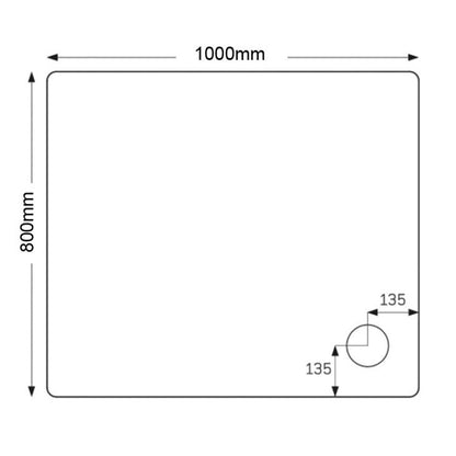 Kartell JTFusion Rectangular Shower Tray with Waste - White