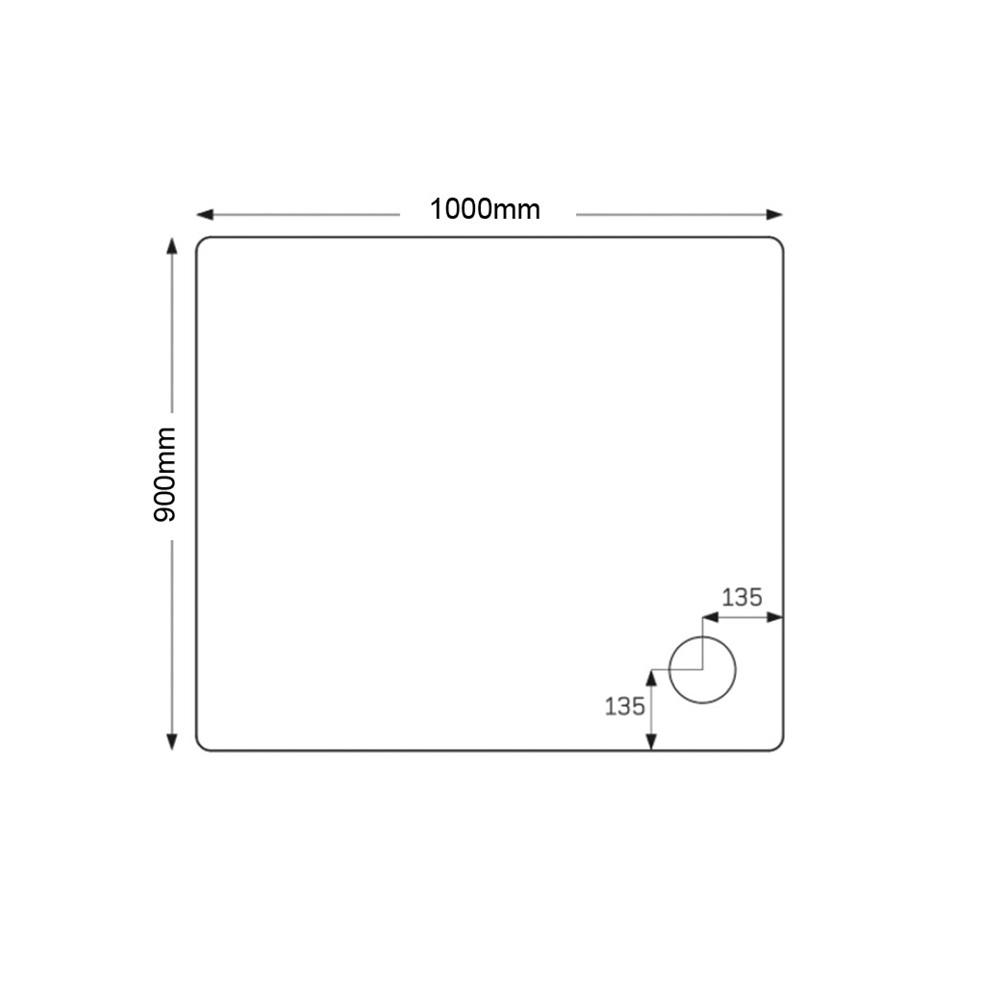 Kartell JTFusion Rectangular Shower Tray with Waste - White