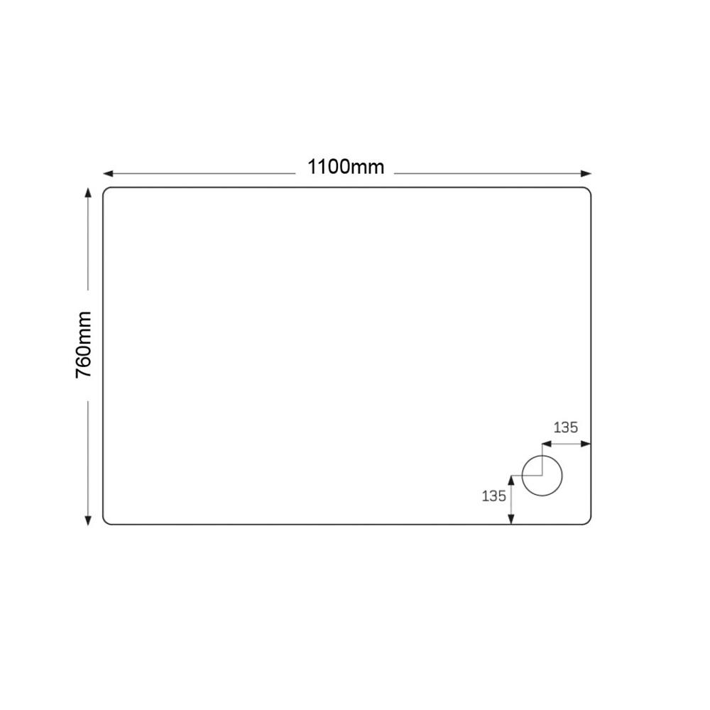 Kartell JTFusion Rectangular Shower Tray with Waste - White