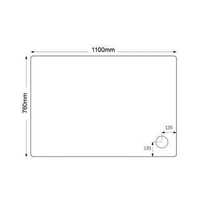 Kartell JTFusion Rectangular Shower Tray with Waste - White