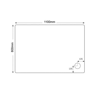 Kartell JTFusion Rectangular Shower Tray with Waste - White