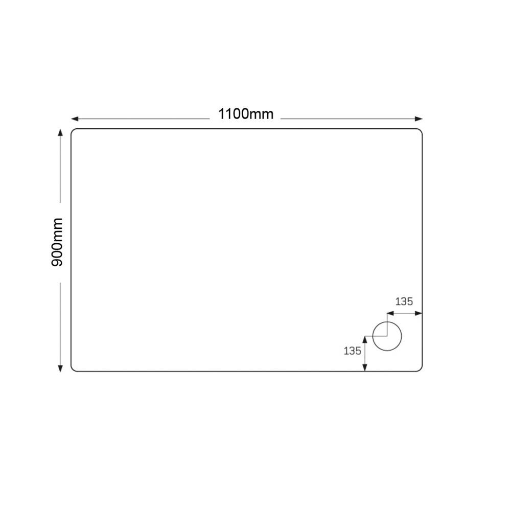 Kartell JTFusion Rectangular Shower Tray with Waste - White