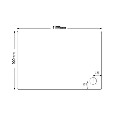 Kartell JTFusion Rectangular Shower Tray with Waste - White