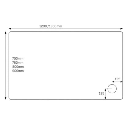 Kartell JTFusion Rectangular Shower Tray with Waste - White