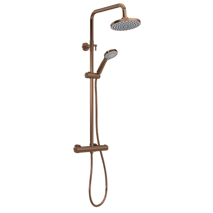 Nuie Arvan Round Thermostatic Bar Shower with Kit