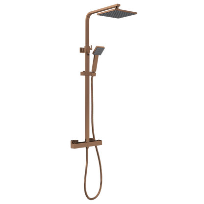 Nuie Square Thermostatic Bar Shower with Kit