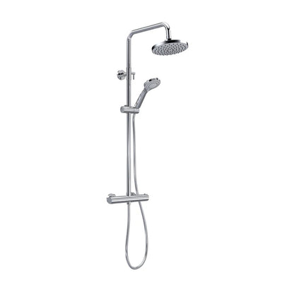 Nuie Round Thermostatic Bar Shower with Telescopic Kit & 3 Function Handset