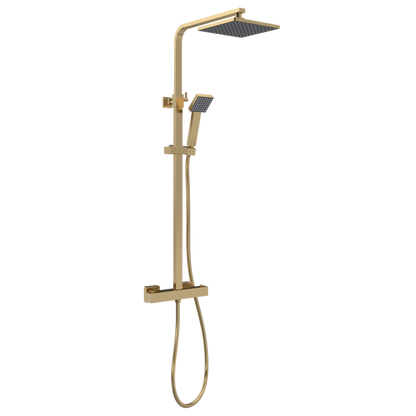 Nuie Square Thermostatic Bar Shower with Kit