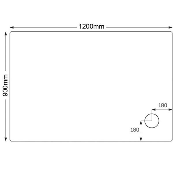 Kartell JTFusion Rectangular Shower Tray with Waste - White