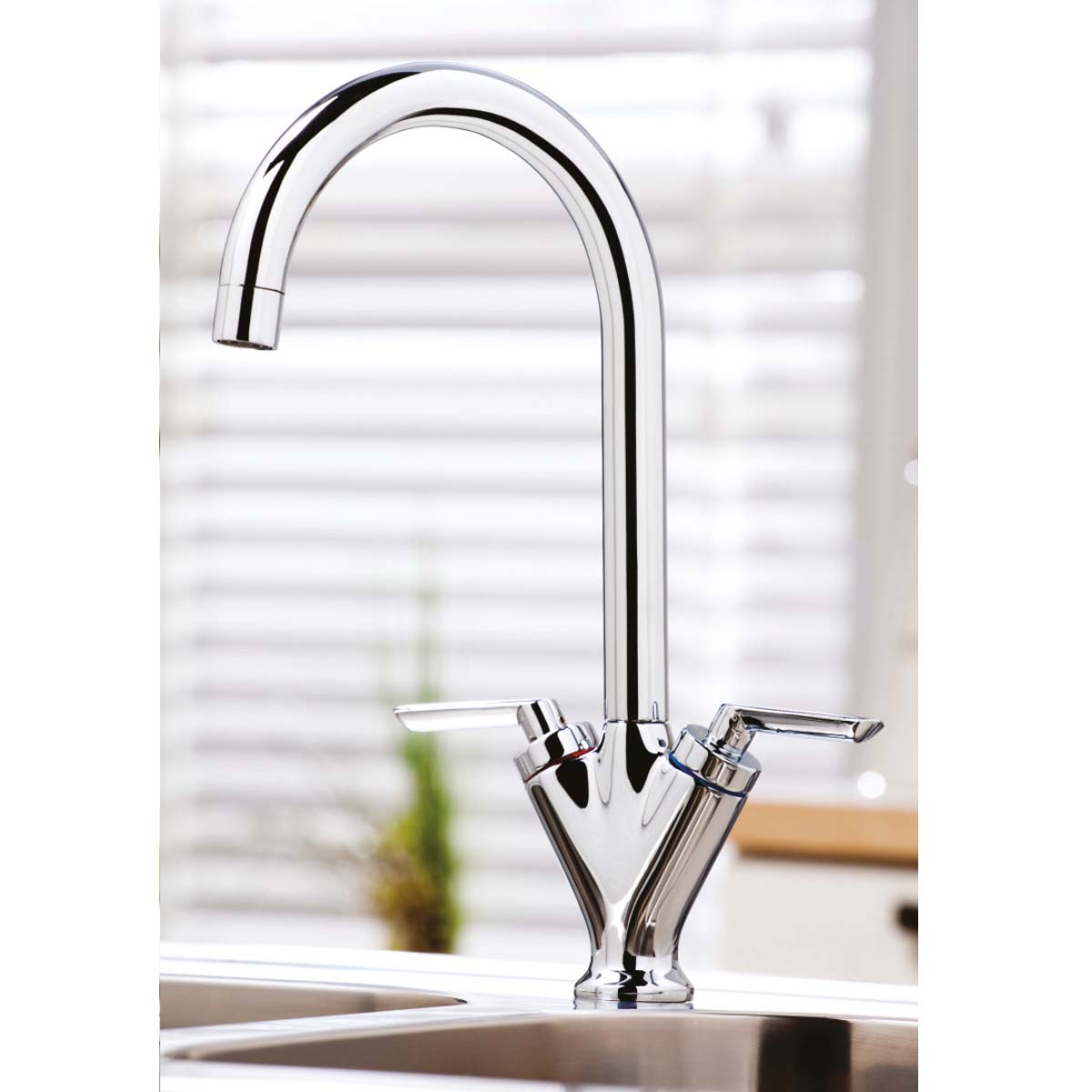 Scudo Olicana 1 Tap Hole Kitchen Tap - Chrome