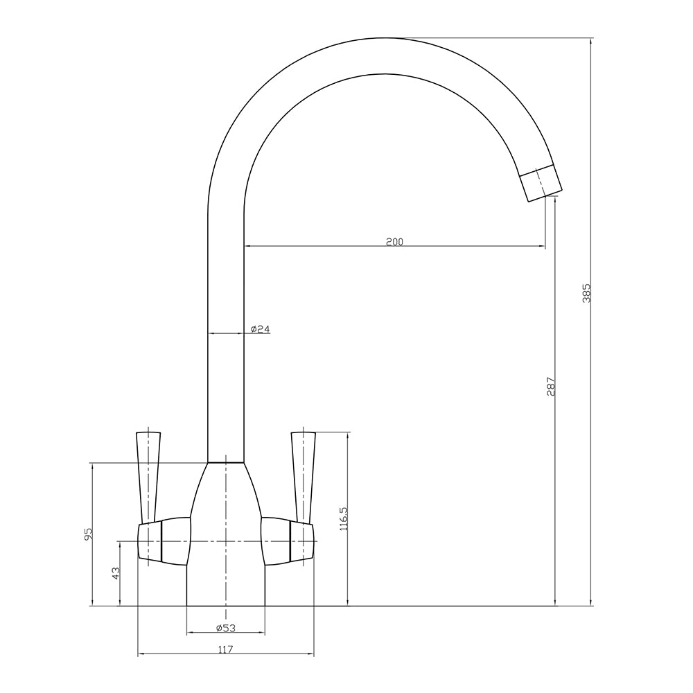 Scudo Marlo 1 Tap Hole Kitchen Tap