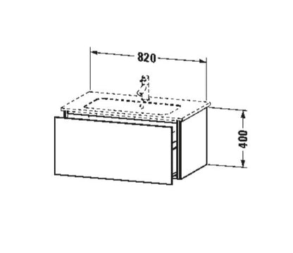 Duravit L-Cube Wall Hung Vanity Unit - White Gloss