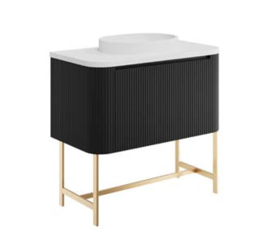 Scudo Linea Fluted Wall Vanity and Basin