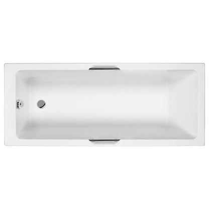 Kartell Luxe 1600 x 700 Single Ended Bath - Chrome Gripped