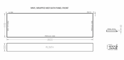 Trojan MDF Panels Rectangular Bath Panels
