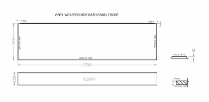 Trojan MDF Panels Rectangular Bath Panels