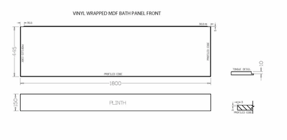 Trojan MDF Panels Rectangular Bath Panels