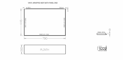 Trojan MDF Panels Rectangular Bath Panels