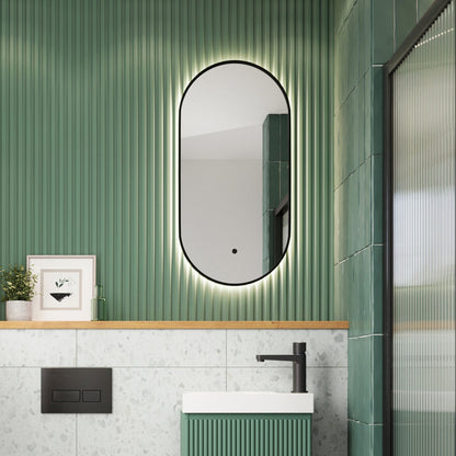 Scudo Aubrey 400 x 800mm LED Cloakroom Mirror