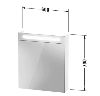 Duravit No.1 Mirror 600 x 148 x 700mm Cabinet