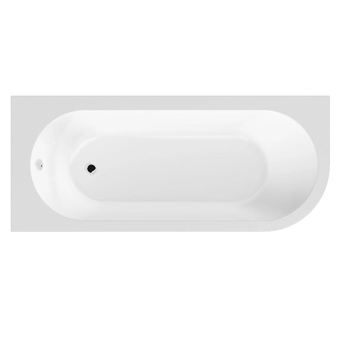 Nuie Crescent Curved Standard Bath with Panel