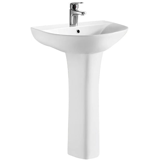 Nuie Freya 550mm 1TH Basin & Pedestal