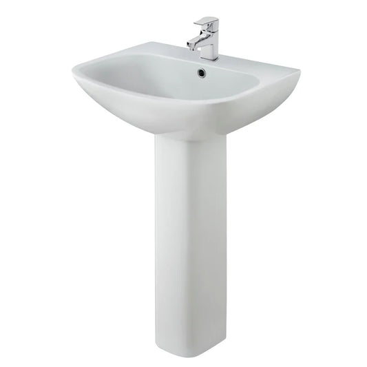 Nuie Ava 545mm 1TH Basin & Pedestal