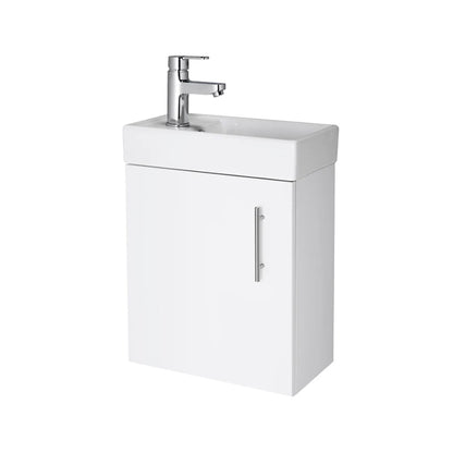 Nuie Vault Wall Hung 400mm 1-Door Vanity and Basin