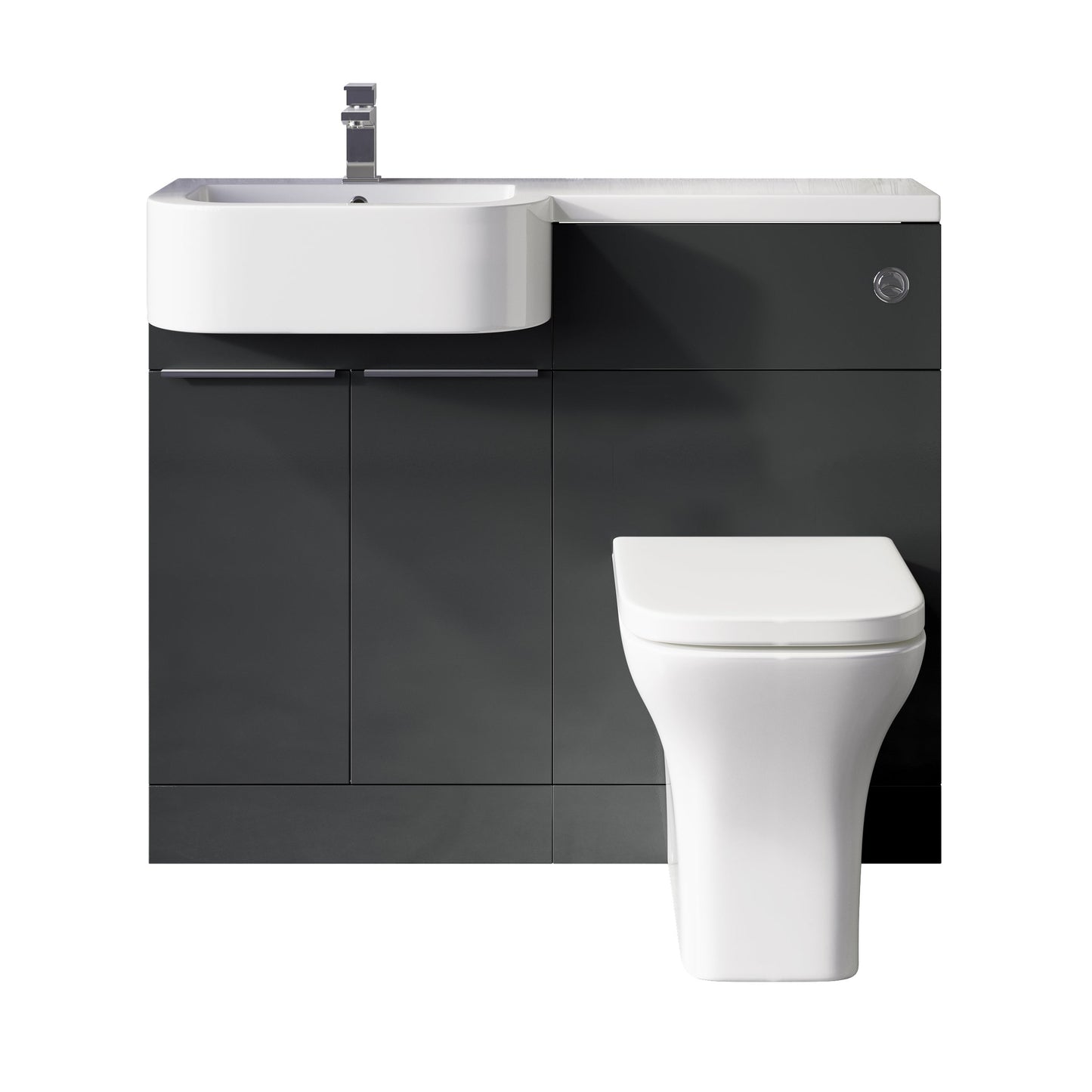 Scudo Carlo 1000mm x 400mm Countertop Basin - Left - 1 TH - White