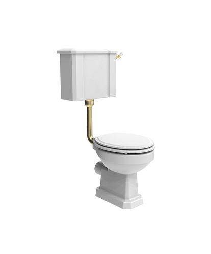 Tavistock Victoria Toilet Flush Pipe & Fittings - Brushed Brass