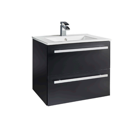 Kartell Purity Nero 600mm Wall Mounted Unit with Basin