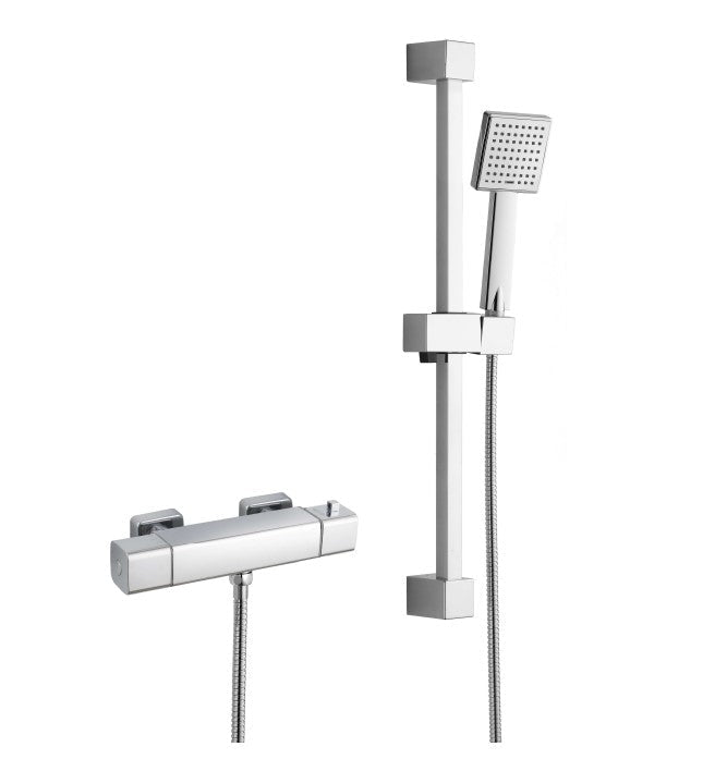 RAK Cool Touch Exposed Thermostatic Shower Valve With Slide Rail Kit