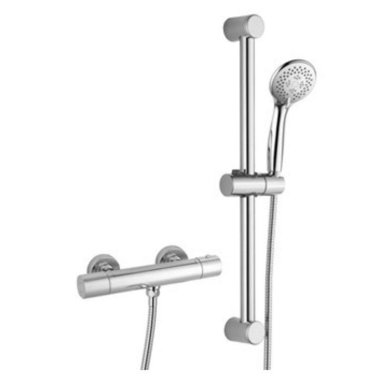 RAK Cool Touch Exposed Thermostatic Shower Valve With Slide Rail Kit