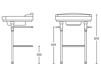 Imperial Regent 700mm Basin and Charlotte Stand