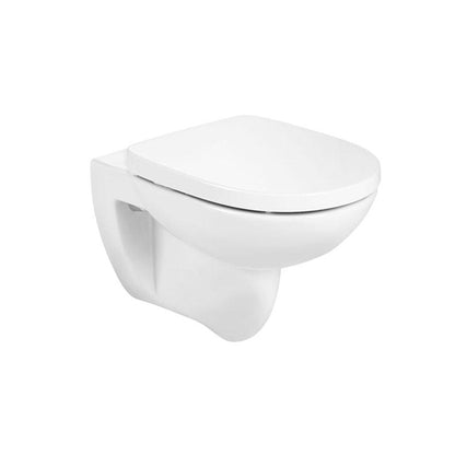 Roca Debba Round Rimless Wall Hung Toilet - White