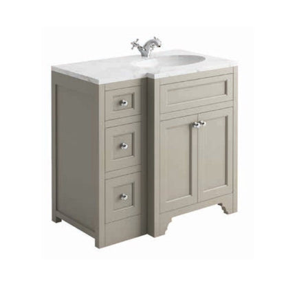 Harrogate Ripley 900mm Vanity Unit and Right Handed Ceramic Basin