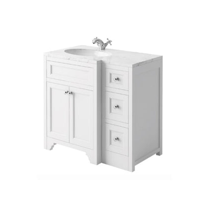 Harrogate Ripley 900mm Vanity Unit and Left Handed Ceramic Basin