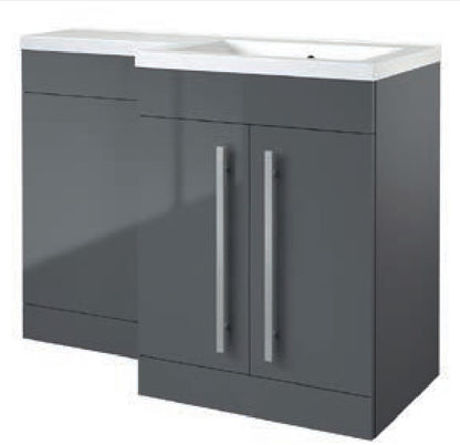 Kartell Matrix 1100mm 2 Door L-Shaped Furniture Pack with Cistern