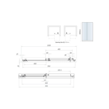 Scudo S6 Sliding Shower Door