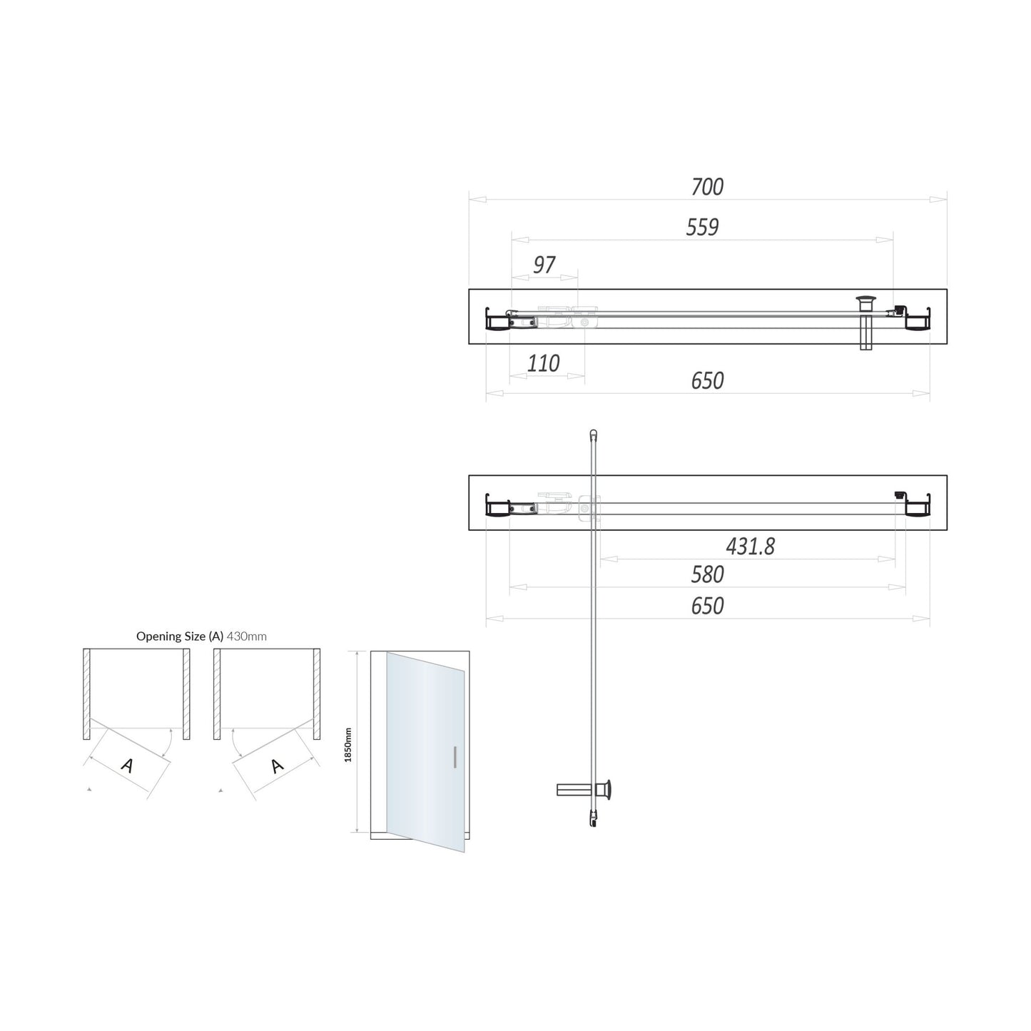 Scudo S6 Pivot Shower Door