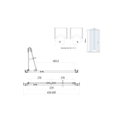 Scudo S6 Bifold Semi Frameless Shower Door