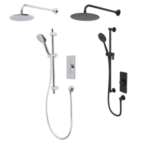 Tavistock Dual Button Concealed Shower with Riser kit