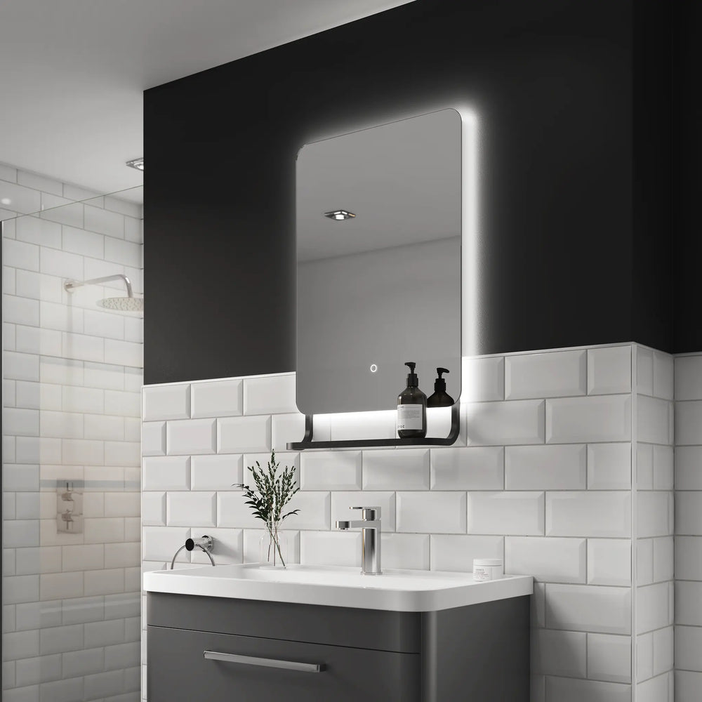 Sensio Pia Backlit LED Mirror with integrated shelf