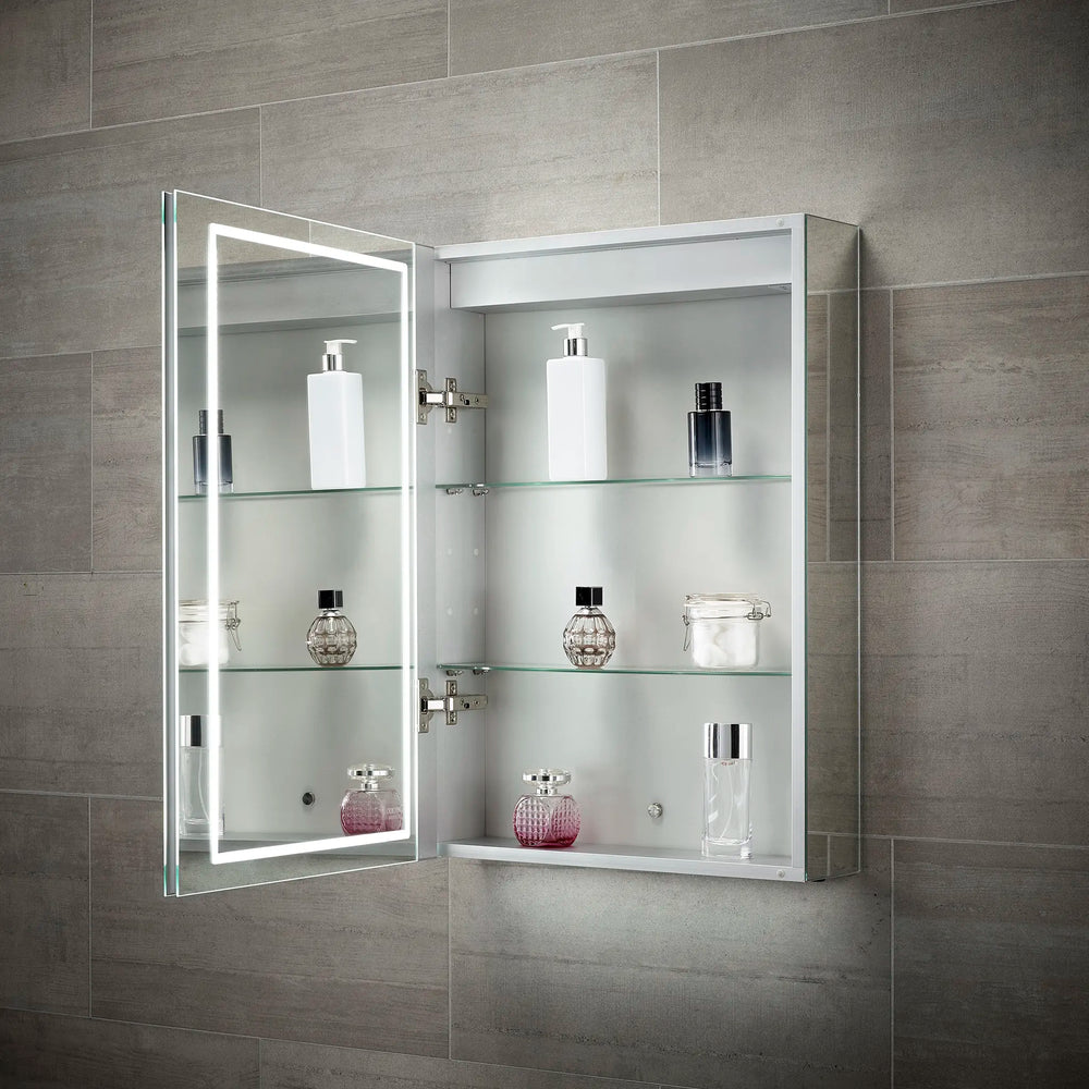 Sensio Iga diffused LED illuminated Mirror Cabinet with shaver socket