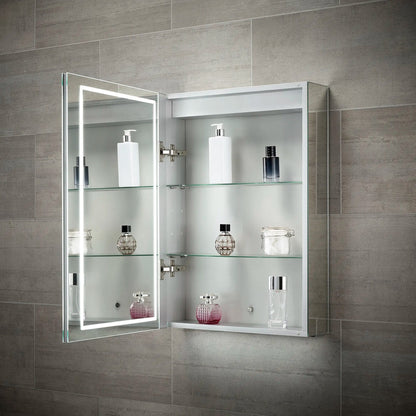 Sensio Iga diffused LED illuminated Mirror Cabinet with shaver socket