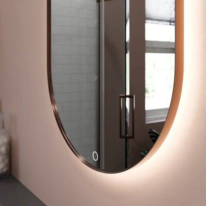 Sensio Insk pill shape illuminated LED Mirror with backlight