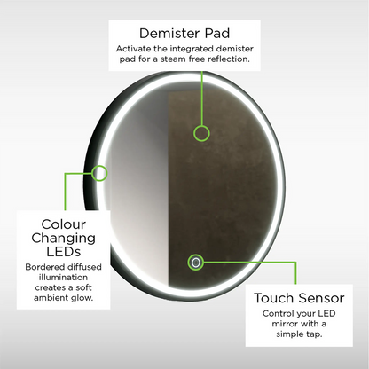 Sensio Aris Slimline illuminated LED Mirror