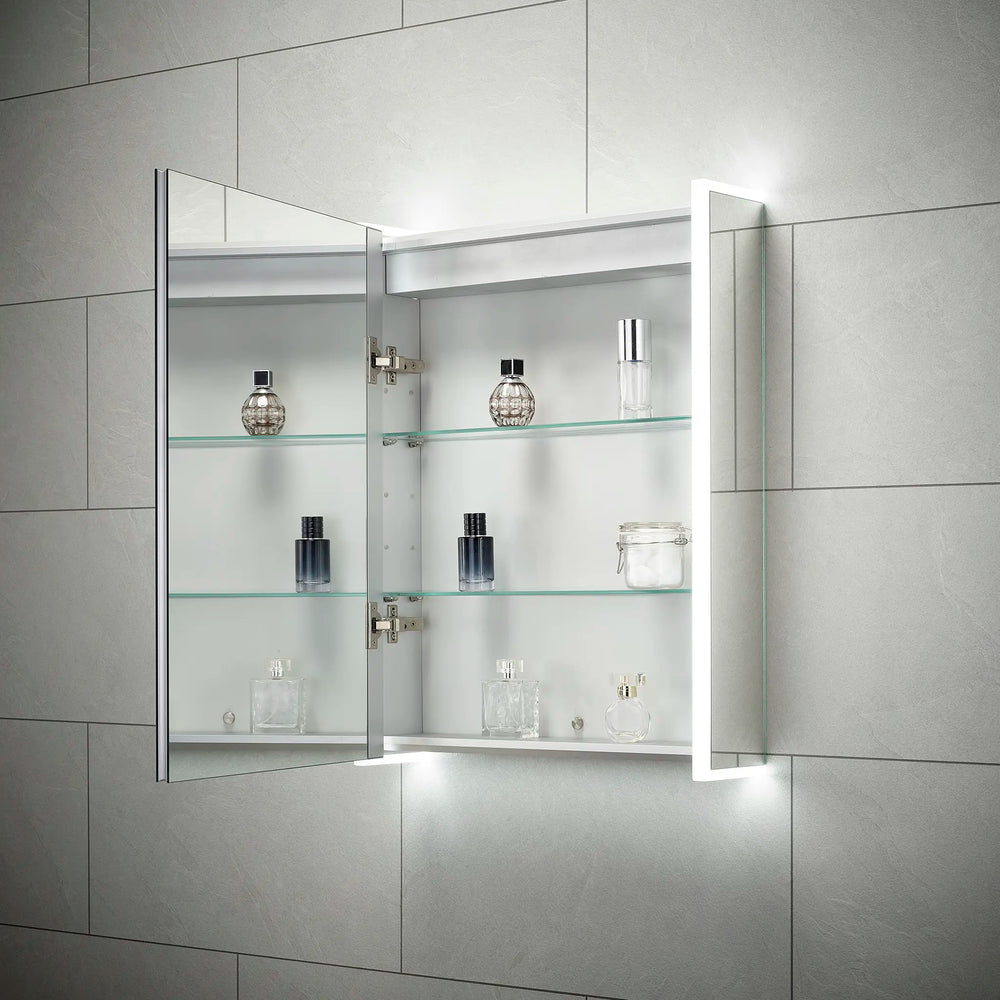 Sensio Akarta LED illuminated Mirror Cabinet with Glass Shelves