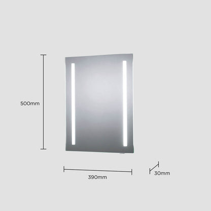 Sensio Irana battery powered Frameles Illuminated LED mirror